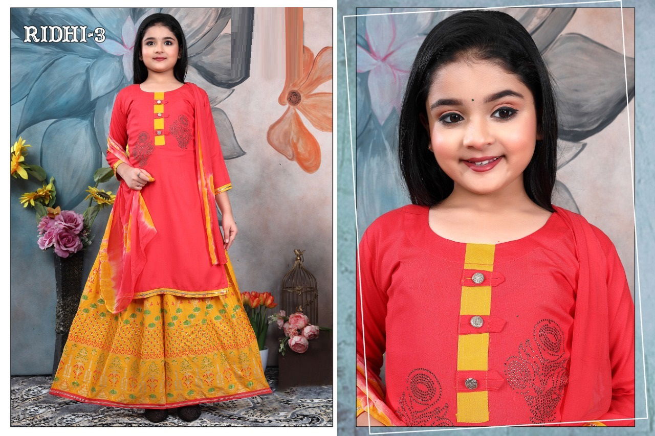 Ridhi 3 Readymade Dress Girls Kids Catalog